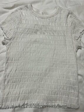 American Eagle Smocked “Hey Baby” Tee
